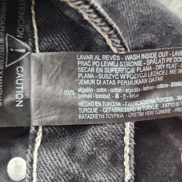 Zara Woman Premium Denim Collection Black Raw Hem Ankle Wide Leg Jeans US 4 - Picture 11 of 15